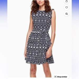 Kate Spade New York Lake Blue Women Eyelit Fit & Flare Dress size: 4